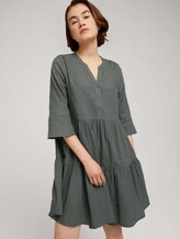 Babydoll Minikleid mit Bio-Baumwolle - Frauen - dusty pine green Babydoll Minikleid mit Bio-Baumwolle - Frauen - dusty pine green - 5 - TOM TAILOR Denim