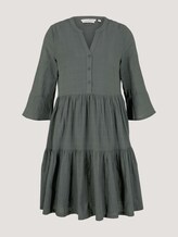Babydoll Minikleid mit Bio-Baumwolle - Frauen - dusty pine green Babydoll Minikleid mit Bio-Baumwolle - Frauen - dusty pine green - 7 - TOM TAILOR Denim
