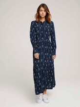 Gemustertes Blusenkleid mit Volants - Frauen - navy anchor print Gemustertes Blusenkleid mit Volants - Frauen - navy anchor print - 1 - TOM TAILOR Denim