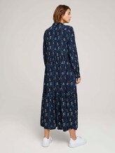 Gemustertes Blusenkleid mit Volants - Frauen - navy anchor print Gemustertes Blusenkleid mit Volants - Frauen - navy anchor print - 2 - TOM TAILOR Denim