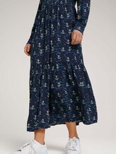 Gemustertes Blusenkleid mit Volants - Frauen - navy anchor print Gemustertes Blusenkleid mit Volants - Frauen - navy anchor print - 9 - TOM TAILOR Denim