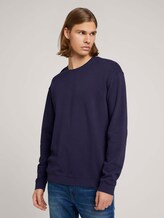 strukturiertes Sweatshirt - Männer - Sky Captain Blue strukturiertes Sweatshirt - Männer - Sky Captain Blue - 1 - TOM TAILOR Denim