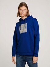 Hoodie mit Bio-Baumwolle - Männer - Shiny Royal Hoodie mit Bio-Baumwolle - Männer - Shiny Royal - 1 - TOM TAILOR Denim