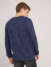 gemustertes Sweatshirt - Männer - navy blue thistle print gemustertes Sweatshirt - Männer - navy blue thistle print - 2 - TOM TAILOR Denim