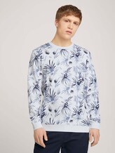 gemustertes Sweatshirt - Männer - white navy thistle print gemustertes Sweatshirt - Männer - white navy thistle print - 1 - TOM TAILOR Denim