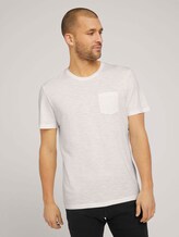 Basic T-Shirt - Männer - Off White Basic T-Shirt - Männer - Off White - 1 - TOM TAILOR