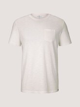 Basic T-Shirt - Männer - Off White Basic T-Shirt - Männer - Off White - 7 - TOM TAILOR