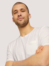 Basic T-Shirt - Männer - Off White Basic T-Shirt - Männer - Off White - 9 - TOM TAILOR