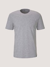 Basic T-Shirt - Männer - Light Stone Grey Melange Basic T-Shirt - Männer - Light Stone Grey Melange - 7 - TOM TAILOR