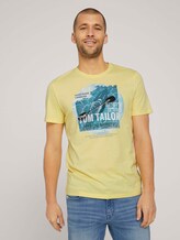 T-Shirt mit Print - Männer - pale straw yellow T-Shirt mit Print - Männer - pale straw yellow - 1 - TOM TAILOR