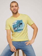 T-Shirt mit Print - Männer - pale straw yellow T-Shirt mit Print - Männer - pale straw yellow - 5 - TOM TAILOR