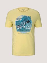 T-Shirt mit Print - Männer - pale straw yellow T-Shirt mit Print - Männer - pale straw yellow - 7 - TOM TAILOR