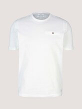 strukturiertes T-Shirt mit Bio-Baumwolle - Männer - Off White strukturiertes T-Shirt mit Bio-Baumwolle - Männer - Off White - 7 - TOM TAILOR