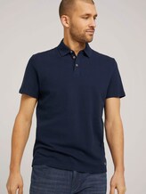 strukturiertes Poloshirt mit Bio-Baumwolle - Männer - Dark Blue strukturiertes Poloshirt mit Bio-Baumwolle - Männer - Dark Blue - 5 - TOM TAILOR