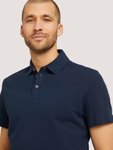 strukturiertes Poloshirt mit Bio-Baumwolle - Männer - Dark Blue strukturiertes Poloshirt mit Bio-Baumwolle - Männer - Dark Blue - 9 - TOM TAILOR