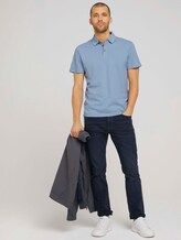 strukturiertes Poloshirt mit Bio-Baumwolle - Männer - Yonder Blue strukturiertes Poloshirt mit Bio-Baumwolle - Männer - Yonder Blue - 3 - TOM TAILOR