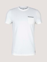 strukturiertes T-Shirt - Männer - Off White strukturiertes T-Shirt - Männer - Off White - 7 - TOM TAILOR