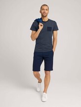 strukturiertes T-Shirt - Männer - Blue White Base Melange strukturiertes T-Shirt - Männer - Blue White Base Melange - 3 - TOM TAILOR