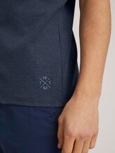 strukturiertes T-Shirt - Männer - Blue White Base Melange strukturiertes T-Shirt - Männer - Blue White Base Melange - 9 - TOM TAILOR