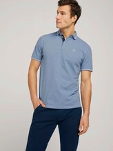 strukturiertes Poloshirt - Männer - yonder blue dark melange strukturiertes Poloshirt - Männer - yonder blue dark melange - 5 - TOM TAILOR