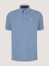 strukturiertes Poloshirt - Männer - yonder blue dark melange strukturiertes Poloshirt - Männer - yonder blue dark melange - 7 - TOM TAILOR