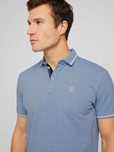 strukturiertes Poloshirt - Männer - yonder blue dark melange strukturiertes Poloshirt - Männer - yonder blue dark melange - 9 - TOM TAILOR