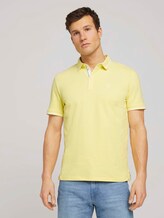strukturiertes Poloshirt - Männer - pale straw yellow strukturiertes Poloshirt - Männer - pale straw yellow - 1 - TOM TAILOR