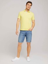 strukturiertes Poloshirt - Männer - pale straw yellow strukturiertes Poloshirt - Männer - pale straw yellow - 3 - TOM TAILOR