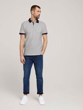 strukturiertes Poloshirt - Männer - white navy wave design strukturiertes Poloshirt - Männer - white navy wave design - 3 - TOM TAILOR