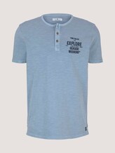 T-Shirt in Melange Optik - Männer - Yonder Blue T-Shirt in Melange Optik - Männer - Yonder Blue - 7 - TOM TAILOR