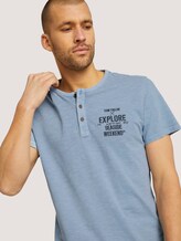 T-Shirt in Melange Optik - Männer - Yonder Blue T-Shirt in Melange Optik - Männer - Yonder Blue - 9 - TOM TAILOR
