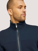 Sweatjacke mit Stehkragen - Männer - Dark Blue Sweatjacke mit Stehkragen - Männer - Dark Blue - 10 - TOM TAILOR
