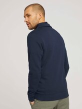 Sweatjacke mit Stehkragen - Männer - Dark Blue Sweatjacke mit Stehkragen - Männer - Dark Blue - 2 - TOM TAILOR