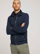 Sweatjacke mit Stehkragen - Männer - Dark Blue Sweatjacke mit Stehkragen - Männer - Dark Blue - 5 - TOM TAILOR