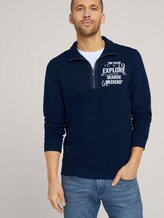 Sweatshirt mit Troyer-Kragen - Männer - Dark Blue Sweatshirt mit Troyer-Kragen - Männer - Dark Blue - 5 - TOM TAILOR