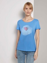 T-Shirt mit Print - Frauen - sea blue T-Shirt mit Print - Frauen - sea blue - 1 - TOM TAILOR