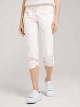 Tapered Relaxed Caprihose - Frauen - beige thin stripe Tapered Relaxed Caprihose - Frauen - beige thin stripe - 1 - TOM TAILOR