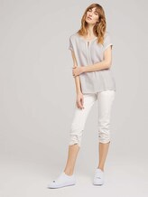 Tapered Relaxed Caprihose - Frauen - beige thin stripe Tapered Relaxed Caprihose - Frauen - beige thin stripe - 3 - TOM TAILOR
