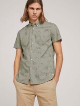 Gemustertes Kurzarmhemd - Männer - olive shredded flower print Gemustertes Kurzarmhemd - Männer - olive shredded flower print - 5 - TOM TAILOR Denim