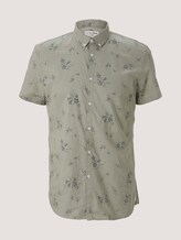 Gemustertes Kurzarmhemd - Männer - olive shredded flower print Gemustertes Kurzarmhemd - Männer - olive shredded flower print - 7 - TOM TAILOR Denim