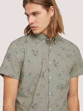 Gemustertes Kurzarmhemd - Männer - olive shredded flower print Gemustertes Kurzarmhemd - Männer - olive shredded flower print - 9 - TOM TAILOR Denim