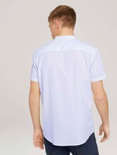 Gemustertes Kurzarmhemd mit Stehkragen - Männer - White Gemustertes Kurzarmhemd mit Stehkragen - Männer - White - 2 - TOM TAILOR Denim