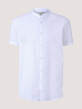 Gemustertes Kurzarmhemd mit Stehkragen - Männer - White Gemustertes Kurzarmhemd mit Stehkragen - Männer - White - 7 - TOM TAILOR Denim