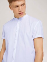 Gemustertes Kurzarmhemd mit Stehkragen - Männer - White Gemustertes Kurzarmhemd mit Stehkragen - Männer - White - 9 - TOM TAILOR Denim