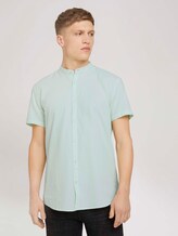 overhemd met korte mouwen en opstaande kraag - Mannen - light mint minimal dobby overhemd met korte mouwen en opstaande kraag - Mannen - light mint minimal dobby - 1 - TOM TAILOR Denim