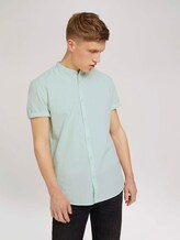 overhemd met korte mouwen en opstaande kraag - Mannen - light mint minimal dobby overhemd met korte mouwen en opstaande kraag - Mannen - light mint minimal dobby - 5 - TOM TAILOR Denim