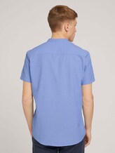 Gemustertes Kurzarmhemd mit Stehkragen - Männer - light blue minimal dobby Gemustertes Kurzarmhemd mit Stehkragen - Männer - light blue minimal dobby - 2 - TOM TAILOR Denim