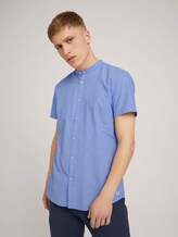 Gemustertes Kurzarmhemd mit Stehkragen - Männer - light blue minimal dobby Gemustertes Kurzarmhemd mit Stehkragen - Männer - light blue minimal dobby - 5 - TOM TAILOR Denim