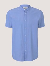 Gemustertes Kurzarmhemd mit Stehkragen - Männer - light blue minimal dobby Gemustertes Kurzarmhemd mit Stehkragen - Männer - light blue minimal dobby - 7 - TOM TAILOR Denim