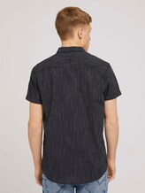 Kurzarmhemd mit Streifenmuster - Männer - black and white stripe Kurzarmhemd mit Streifenmuster - Männer - black and white stripe - 2 - TOM TAILOR Denim